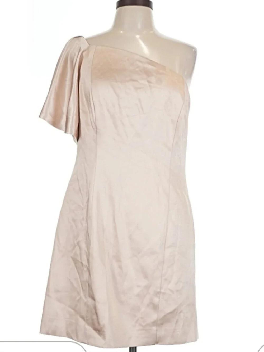 Fame And Partners x Free People Champagne Cara‎ One Sleeve Mini Dress Size 12